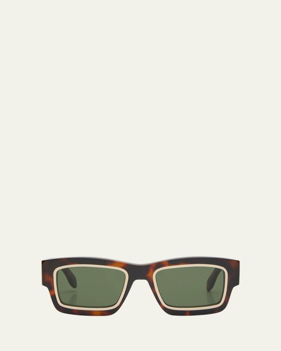 Raymond Havana Square Acetate Sunglasses
